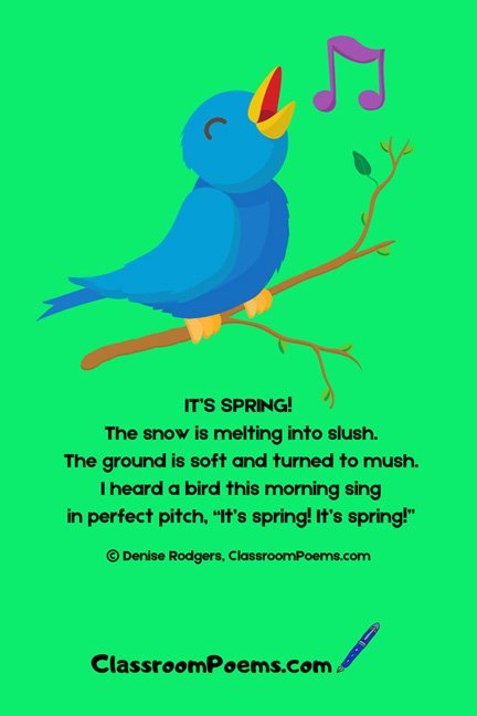 Enjoy these spring poems about the birds, the wind, the sky, the kites...everything wonderful about spring.
